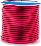 Mandala Crafts 12 Gauge Anodized Aluminum Craft Wire for Jewelry Making - 60 FT Colored Flexible Raspberry Wire - Bendable for Bonsai Armature Crafting Sculpting
