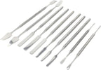 CYNAMED 10 Pc Stainless Steel Spatula Wax & Clay Sculpting Tool Set