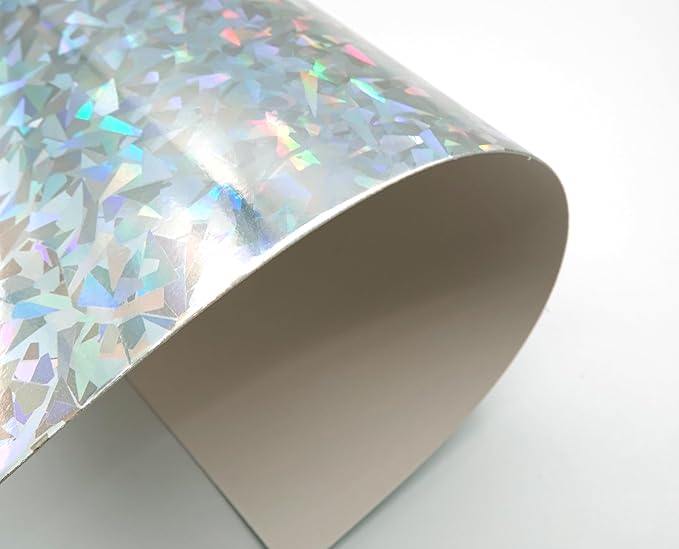 TGXRZX Metallic Cardstock Paper,holographic cardstock,Size 8 "x 11" (250gsm),15PCS,Mirror Finish Gold Foil Board for Crafting,Invitations,and Decorations,Die Cut and Plotter,Card Making(Broken glass)