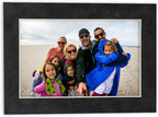 Pack of 25 Acid Free 11x14 Mats Bevel Cut for 8.5x11 Photos - Dark Grey Suede Precut Matboards With Backing Boards and Clear Photo Mat Bags For Pictures, Photos, Framing - 4-ply Thickness