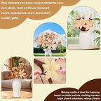 400 PCS Soft Pipe Cleaners Bulk,5 Colors Pipe Cleaners Craft for Flowers with Floral Wire,Gardening Tape,Greeting Card,Bouquet Paper,Hot Glue Stick,Stamen & Ribbon,Ideals for DIY Holiday Deco