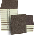 16PCS 60 Grits Sanding Sponge Coarse Sanding Block, Washable and Reusable Wet Dry Sandpaper Sponge， Sander Sponges for Wood Drywall Metal Wood