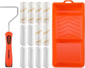 ValueMax Paint Roller Kit, 14-Piece 4 Inch Paint Roller Kit with High-Density Foam Paint Rollers, Microfiber Paint Rollers, Paint Tray for Painting Cabinets, Doors, Craft Work