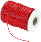 MECCANIXITY Waxed Cord 1.5mm Waxed Thread 87 Yard Wax String Leather Cord for Bracelet Making, Necklaces, Beading, Jewelry Making and DIY Crafts(Red)