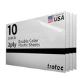 Trotec TroLase Lights | 24"x12"x1/250"(0.1mm thick) | Adhesive-Backed Flexible Laser Engraving Sheet/Film for Decal & Label | Double Color Plastic Sheet for Engraving | Brushed Silver/Black | 10pcs