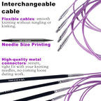 Svartur Interchangeable Circular Knitting Needles Set, with Assorted Circular Knitting Needles and Cables, Accessories and Case, 9 Pairs