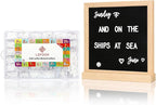 Letter Board Letters Only,698 PRE-Cut Characters (3/4 Inch,White) with Sorting Tray,Felt Letter Board Letters (Choice D)
