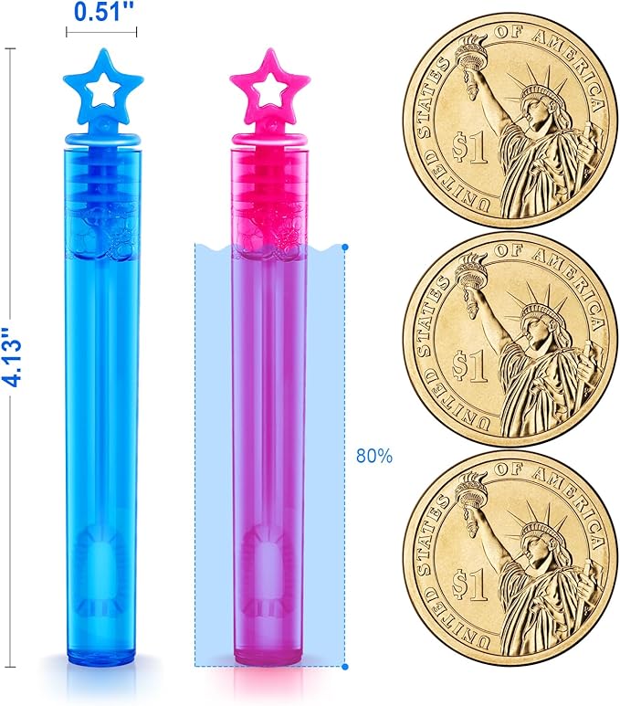 360 Pieces Mini Bubble Wands, Party Favors Assortment Toys for Kids,Themed Birthday, Halloween, Goodie Bags, Carnival Prizes, Wedding, Bubble Maker Outdoor Gifts for Girls & Boys