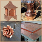 2PCS Copper Sheet, 8” x 12”, 24 Gauge(0.02inch Thick), Double-Sided Attached Film Copper Plates for Jewelry, Handmade Pure Copper Artworks, Repairs, Enameling, Electrical, No Scratches