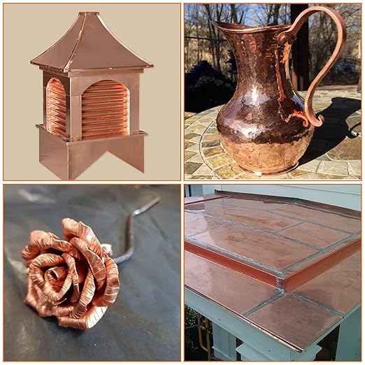 2PCS Copper Sheet, 8” x 12”, 24 Gauge(0.02inch Thick), Double-Sided Attached Film Copper Plates for Jewelry, Handmade Pure Copper Artworks, Repairs, Enameling, Electrical, No Scratches