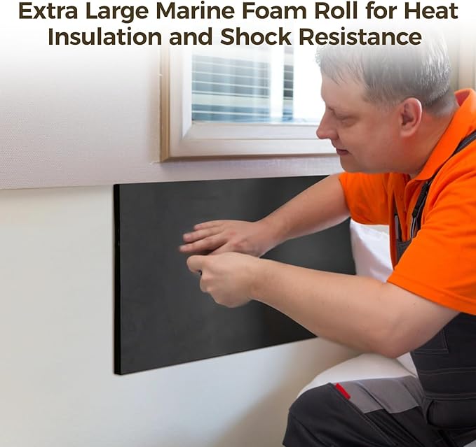 2 PCS Foam Rubber Sheet with Adhesive - 78 x 16 x 0.59 Inches Closed Cell Rubber with Adhesive Insulation Sheets, Lightweight Single Sided Tape Water Weather Resistant Sheets