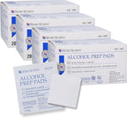 Henry Schein Large Alcohol Prep Pads (4 Boxes, 800 Total) – 70% Isopropyl Alcohol Wipes, Individually Wrapped – 2-Ply, Textured – Skin Prep Alcohol Swabs – Sterile Pads