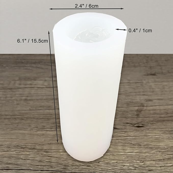 Grape Pillar Candle Molds Vintage Cylinder Thick Silicone Molds for Candle Making Soaps Resin Clay Home Decoration Crafts DIY