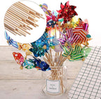 HOPELF 100Pc Dowel Rods 1/4 x 17.5 Inch Bamboo Sticks - Assortment for Crafts, DIY Projects