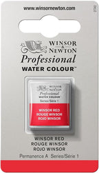 Winsor & Newton Professional Water Colour Paint, Half Pan, Winsor Red