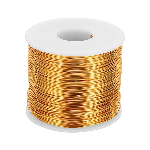 MECCANIXITY 20 Gauge Anodized Aluminum Craft Wire Bendable Bonsai Training Wire 771 Feet 0.8mm for Sculpting Crafts Wreath Floral Beading Jewelry Making, Yellow