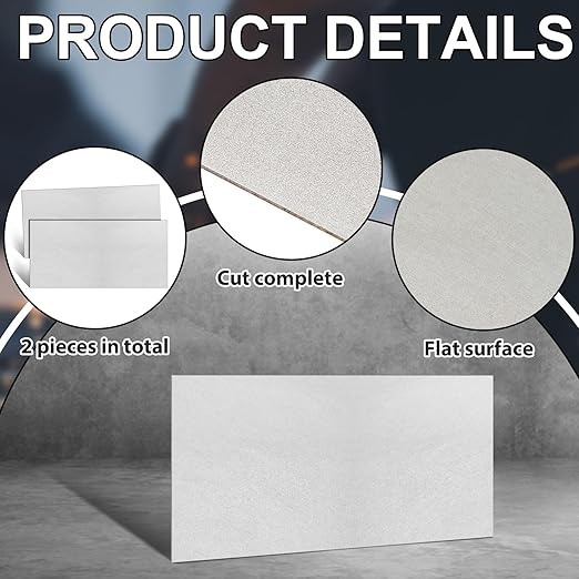 Zonon 2 Pcs 20 Gauge Steel Sheet Metal Cold Roll Steel Sheet 12" x 6" x 0.032" Weldable Metal Roll Steels Plate for DIY Craft Projects Home Auto, Easy to Shape, Weld, Cut and Form