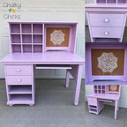Chalky Chicks All-in-One Chalk Paint for Furniture or Cabinet - 8Fl Oz-Matte Finish Sweet Lilac (Light Purple) for Metal, Wood Furniture Paint - No Sanding All-in-One for Home Decor & Crafts, USA Made