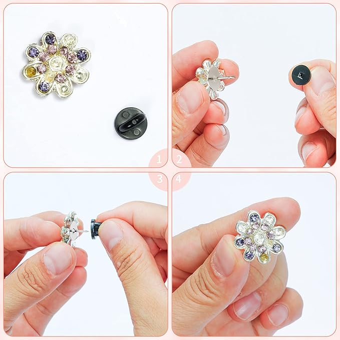 400pcs PVC Rubber Pin Backs Heliltd Butterfly Clutch Pins Backing Keepers Replacement for Uniform Badges Backing Holder Clasp Lapel Pin Enamel Pins