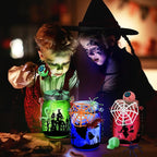 Halloween Crafts Activities For Kids Ages 4-12,8 Pack Glass Mason Jar for School Halloween Art Activities,Halloweens Craft Supplies,DIY Lantern Jar for Gifts Halloween Party Favors,Classroom Prizes