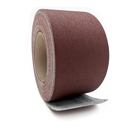 180 Grit Sandpaper Roll, 3 Inch x 49 Feet Emery Cloth Roll Aluminum Oxide Abrasive Paper Roll Continuous Sandpaper for Metalworking, Woodworker, Furniture Repair, Sanding Automotive Plumbing