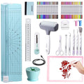 52Pcs Essential Craft Tools Set for Cutting Machine,Weeding Tools for Vinyl,Paper Cutter,Light Pad,Vinyl Weeding Scrap Collector,Brayer Rollers,Craft Accessories Bundle for Craft Projects