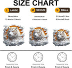 Wooden Puzzles Adults, 3D Paper Tiger Wooden Puzzles 100 Pieces, Unique Animal Shaped Wood Challenging Jigsaw Puzzles Gifts for Adults, 8.5x8.5in