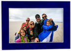 Pack of 25 Acid Free 11x14 Mats Bevel Cut for 8.5x11 Photos - Royal Blue Suede Precut Matboards With Backing Boards and Clear Photo Mat Bags For Pictures, Photos, Framing - 4-ply Thickness