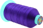 Mandala Crafts Bonded Nylon Thread Violet Heavy Duty Sewing Threads - 800 YDs Size 277 840D T270 Tex 270 Thread for Leather Jeans Weaving Outdoor Marine Upholstery Threads