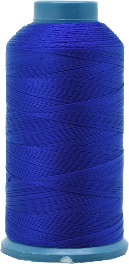 Mandala Crafts Bonded Nylon Thread Royal Blue Heavy Duty Sewing Threads - 1500 YDs Size 69 210D T70 Tex 70 Thread for Leather Jeans Weaving Outdoor Marine Upholstery Threads