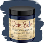 Dixie Belle Paint Company Chalk Finish Furniture Paint - Bunker Hill (8oz) - Matte Indigo Blue Chic Chalk Mineral DIY Furniture Paint