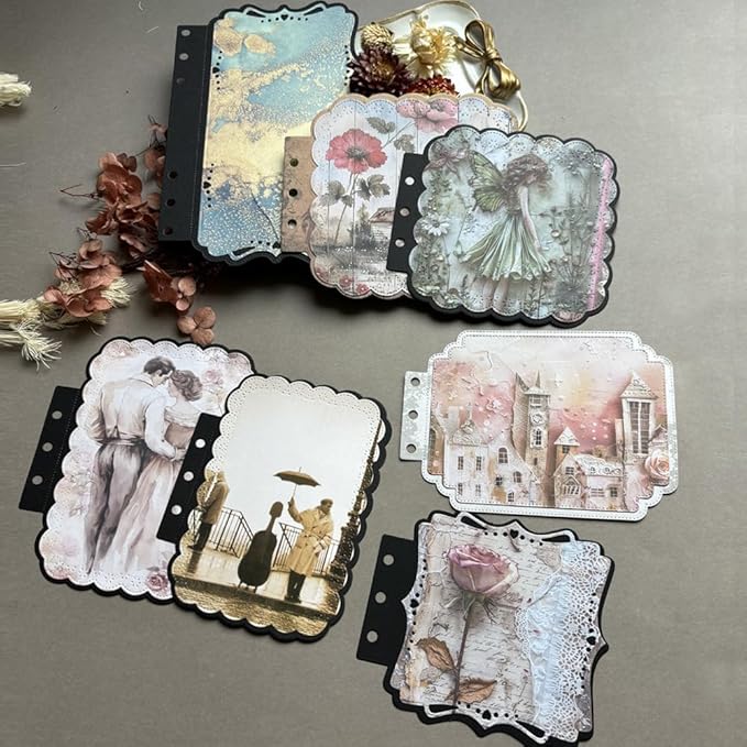 Square Framed Loose-Leaf Die Cuts for Card Making, Vintage Cutting Dies DIY Album Scrapbooking Decor Paper Craft Metal Die Cuts Party Wedding Decorations