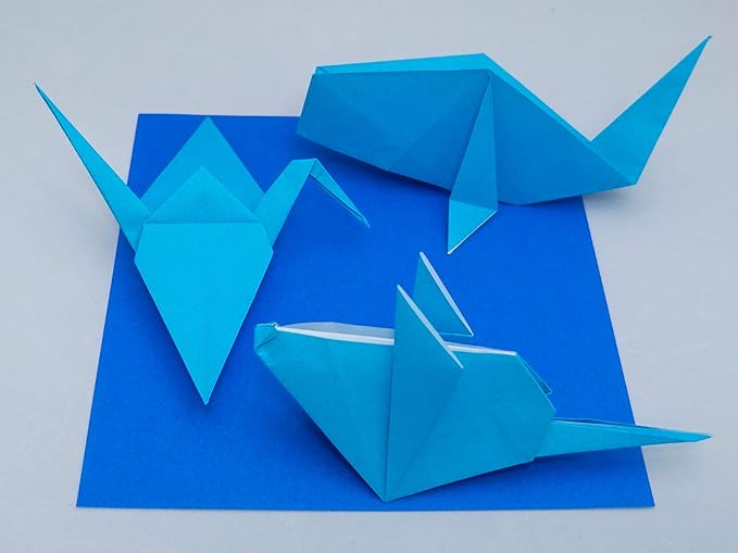 [Taro's Origami Studio] Standard 6 Inch One Sided 20 Colors 100 Sheets Square Easy Fold Premium Japanese Paper for Beginner (Gold and Silver Included) Made in Japan