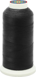 Mandala Crafts Bonded Nylon Thread Black Heavy Duty Sewing Threads - 1500 YDs Size 69 210D T70 Tex 70 Thread for Leather Jeans Weaving Outdoor Marine Upholstery Threads
