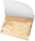 MECCANIXITY Gold Leaf Foil Sheet Champagne Gold Leaf Paper 3.3 x 3.1inch for Art Decoration, Sculpture, Painting, Pack of 100
