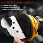 120 PCS 5 Inch Sanding Discs 40 Grit, 8 Hole Aluminum Oxide Hook and Loop Round Sandpaper for Random Orbital Sander