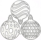 Mvchifay Cutting Dies for Card Making Metal Die-Cuts Scrapbooking Tool Hollow Frame DIY Craft Punch Template Embossing for Paper Album Decor(3 Christmas Balls-12x12cm)