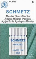 SCHMETZ Microtex Sharp Sewing Machine Needles - Quilting & Topstitching Supplies, Size 60/8, 5-Needle Card, Pack of 1