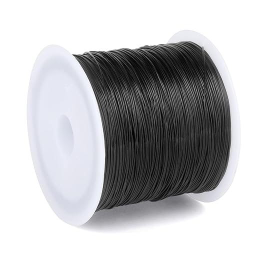 328FT Jewelry Wire 26 Gauge Tarnish-Resistant Copper Beading Wires Roll Bulk for DIY Crafts Jewelry Making, Black Wire