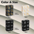 48 PCS MTG Dice Counters Bulk Black Ability Keywords Counter Marble Life Buff Tokens Dice Compatible with Magic The Gathering Cards Game Accessories