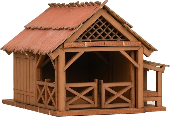 Cruck House and Cow shed - Medieval Wooden House Building Kit - DIY Building Puzzle Kit-Architecture & Engineering Assembly Set,Great Gift for People who Like Creative Play or RPG - Realistic
