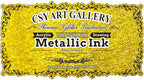 CSY Art Gallery 1oz Ultra Shiny Quick Dry Metallic Gilding Paint -Acrylic Inks-Calligraphy Ink for Crafts, Resin Art, DIY, Furniture, Wood (Empire Gold)