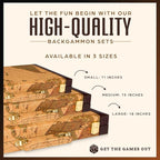 Get The Games Out Top Backgammon Set - Classic Board Game Case - Best Strategy & Tip Guide - Available in Small, Medium and Large Sizes (Map, Medium)