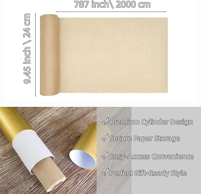 MLNSUNNY 9.4" x 787" Antiqued Tea Bag Paper Roll - Wet Strength Tissue for DIY Art, Tracing, Collage, Book Binding Repair | Handmade Lanterns & Cyanotype
