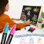 GOTIDEAL Chalk Markers, 30 Colors Liquid Chalk Markers for Blackboard Chalkboard Calendar Glass Neon Pens, Washable Window markers Paint and Drawing for Car, Auto, Bistro,Mirror Wet Erase Chisel Tip