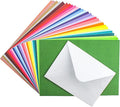48 Pack Blank Folded Cards and Envelopes Colored Cards White Envelopes 5 x 7 Inch Colorful Greeting Cards 24 Assorted Colors Heavy Weight for Greeting,Invitation,Card Making