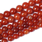 8mm 45pcs Natural Red Dragon Vein Agate Stone Beads for Jewelry Making Energy Healing Round Beads DIY Bracelet Necklace Accessories 15" (8mm, Red Dragon Vein Agate)