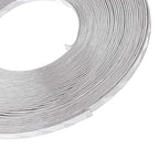 Fashewelry 32.8 Feet 5mm Aluminum Flat Artistic Wire Silver Bendable Metal Craft Wire for Beading for Bezel Sculpting Armature Jewelry Making Gem Metal Wrap