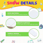 6 Pcs Dry Erase Answer Paddle 7 x 9 Inch Handheld Wooden White Board Double Sided Dry Erase Small Whiteboards for Students Classroom Games Party Auction Paddles for Bidding Meeting Voting(6)