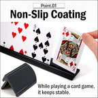 Lightweight Non-Slip Card Holder Stand – Set of 2, 13.4 Inches – Made in Japan for Card Games and TCG, Anti-Skid Base (2 Pack-White)